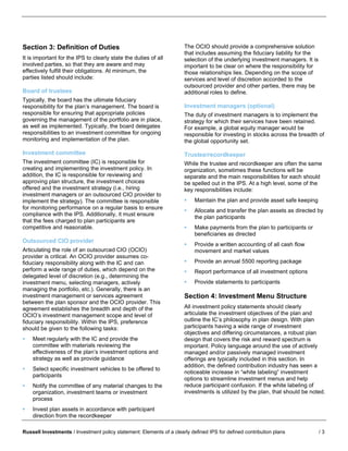 Elements of a clearly defined IPS for dc plans | PDF