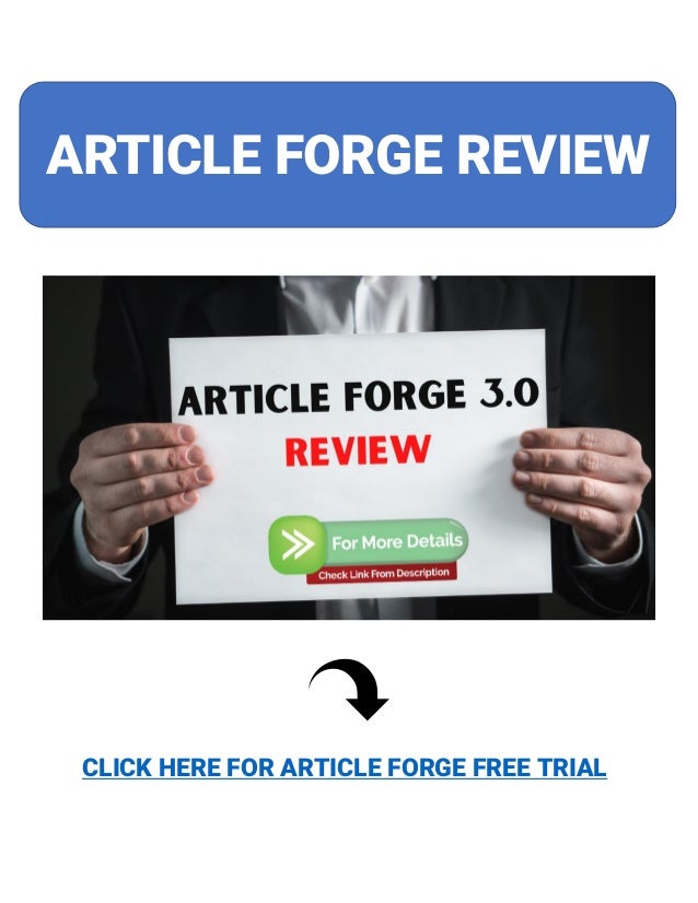 CLICK HERE FOR ARTICLE FORGE FREE TRIAL
ARTICLE FORGE REVIEW
 