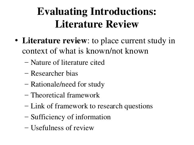 Format of an article review