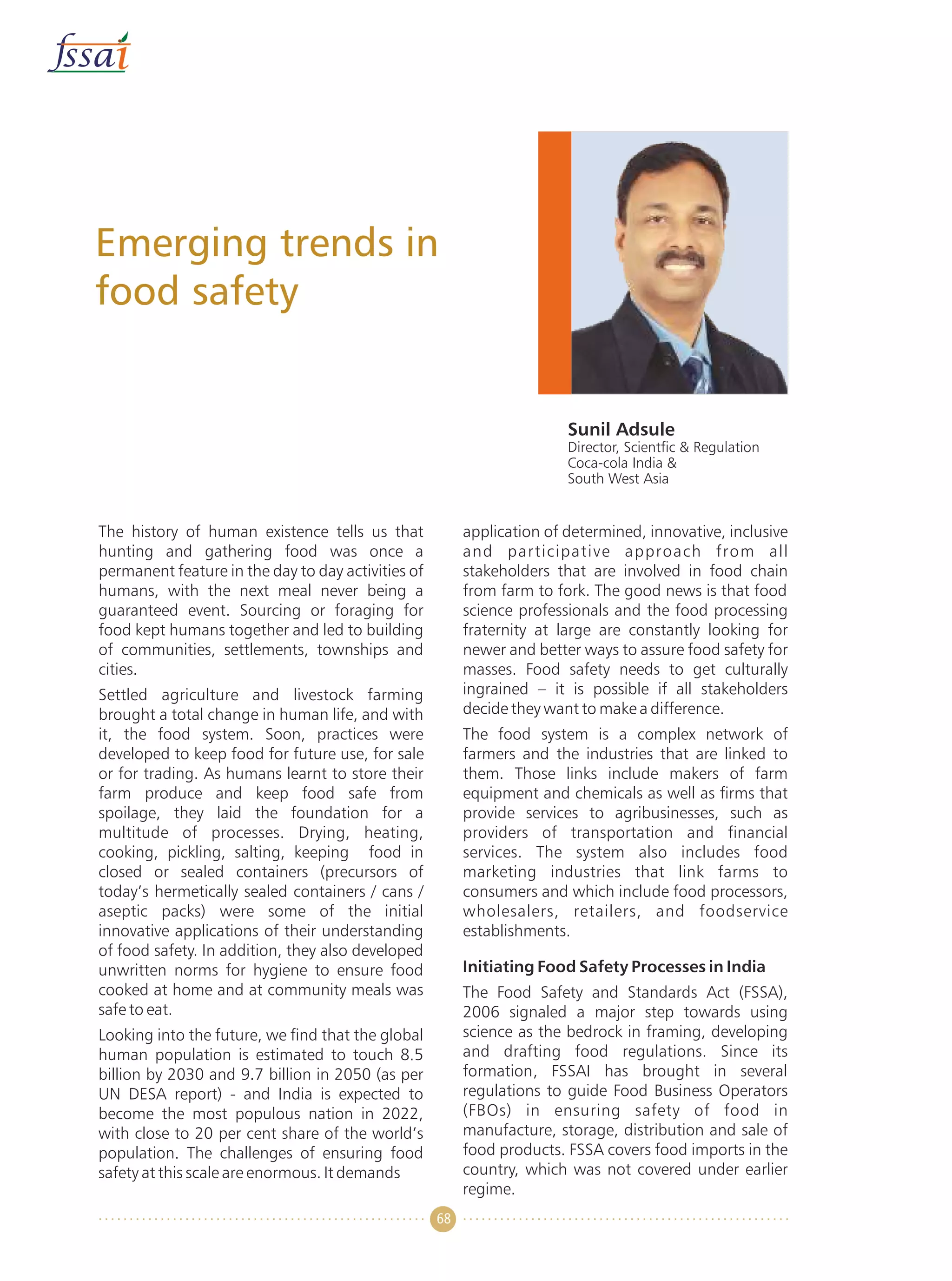 Emerging Trends in Food Safety | PDF
