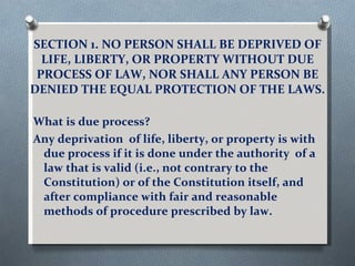 Section 3 Rights Article III Bill of Rights | PPT
