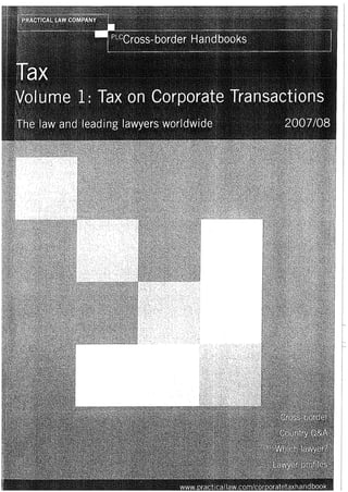 Article In Tax On Corporate Transactions