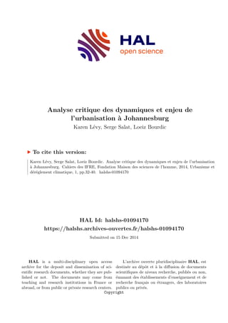 HAL Id: halshs-01094170
https://halshs.archives-ouvertes.fr/halshs-01094170
Submitted on 15 Dec 2014
HAL is a multi-discip...