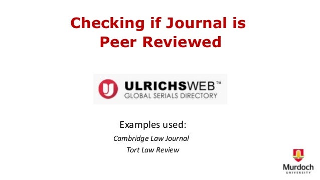 peer reviewed law journals