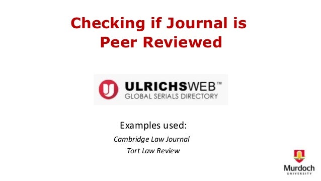 Submission – UNSW Law Journal peer reviewed law journals