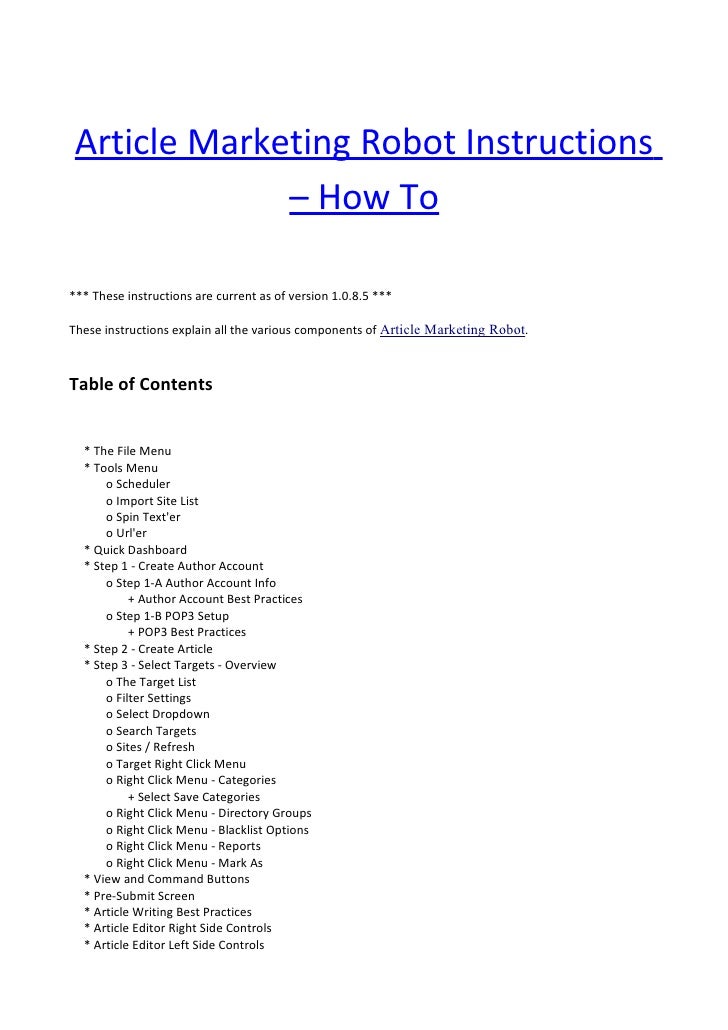 Article marketing robot_instructions_how_to