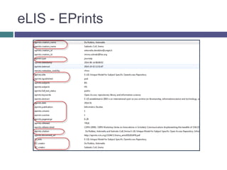 eLIS - EPrints
 