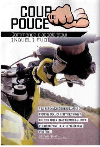 Motorcycle magazine article from Moto & Motard (Inoveli FV01  Sept 2013  French)
