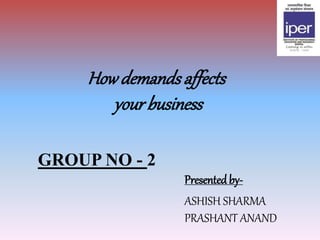 Howdemandsaffects
your business
GROUP NO - 2
Presentedby-
ASHISH SHARMA
PRASHANT ANAND
 