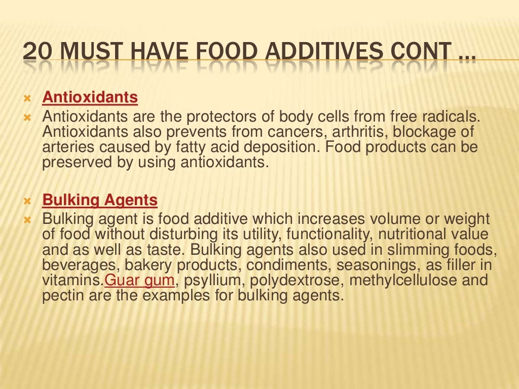 Article on food additives 20 must have food additives by food indus…