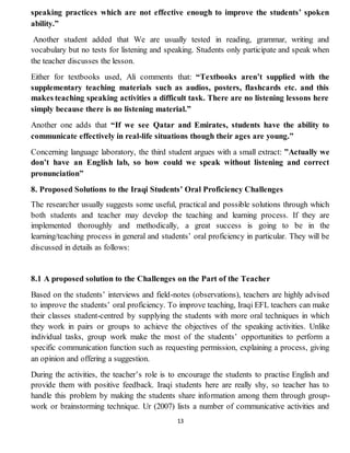 Investigating the Challenges Faced by Iraqi Secondary School Students ...
