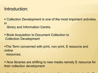 collection development ppt | PPTX