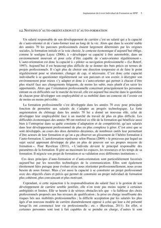 LIFLivret Individuel de Formation  une étude de mise en place