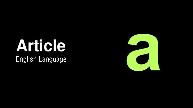 English Language Articles