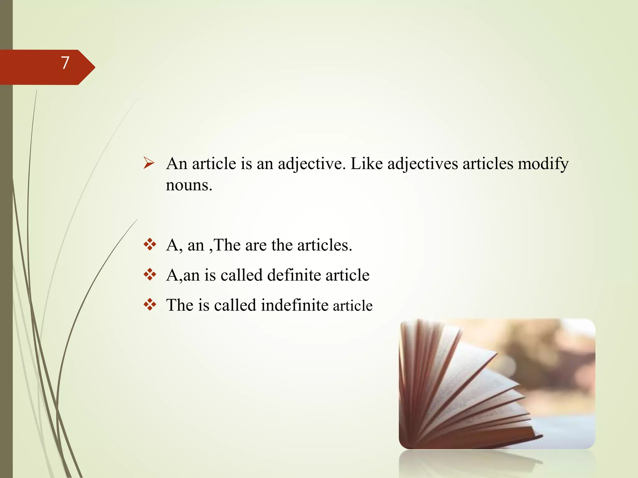 Presentation on Articles | PPTX