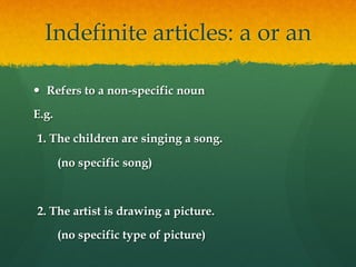 Examples Of Articles In Grammar