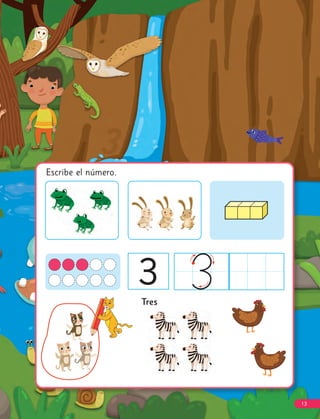 Tres
3
Escribe el número.
13
 