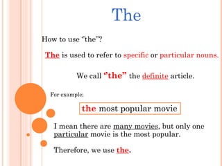 Articles and examples (A new way to see and use articles in daily life ...