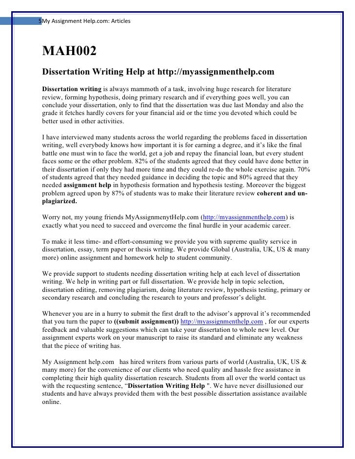 Articles on thesis writing | Article Resource Center > Thesis Writing ...