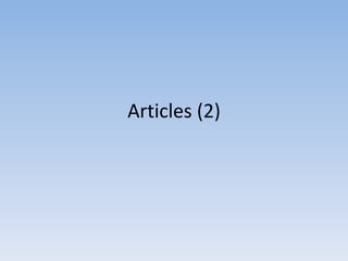 Articles (2) 