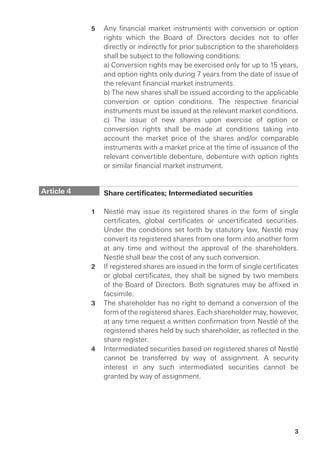 Articles of association of nestle en | PDF