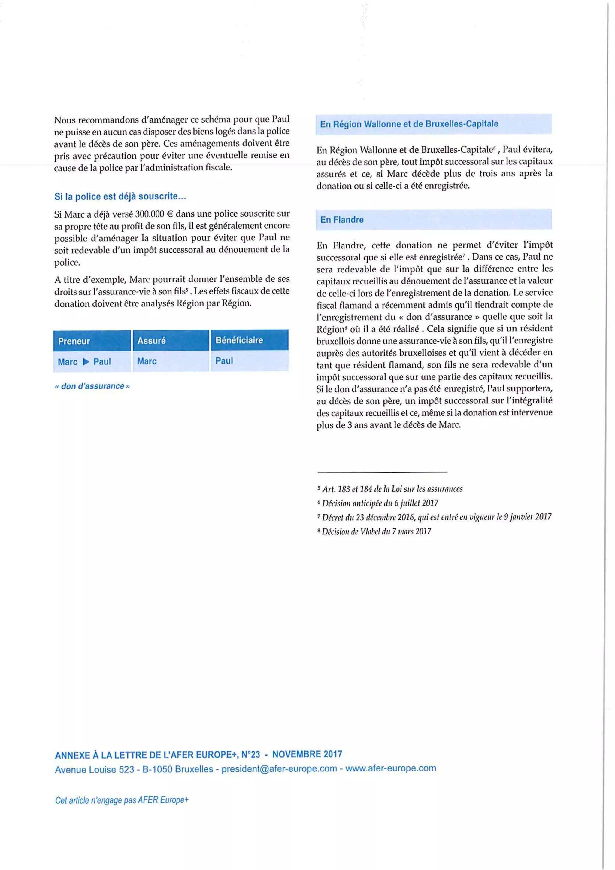 Articles relatifs à la conférence de Me Homans sur les nouveautés fiscales et patrimoniales pour le contribuable wallon (22/05/18 Charleroi)