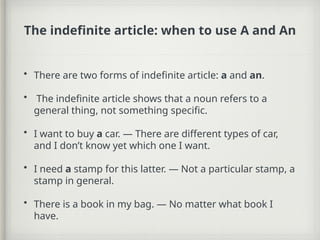 Articles A An The-1. This will make your English easy | PPTX