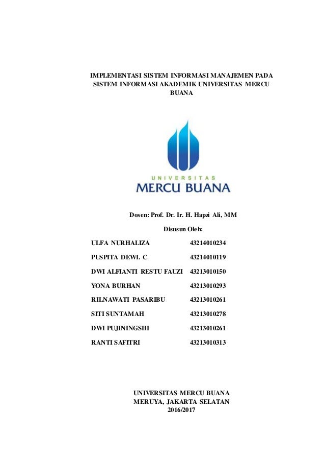 Implementasi Sistem Informasi Manajemen Pada Sistem Informasi Akademi