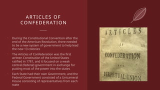 Articles of Confederation - What the Government Can and Can't Do.pptx