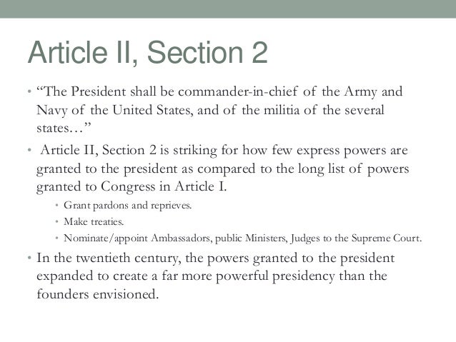 Article II Section Iv Of The United