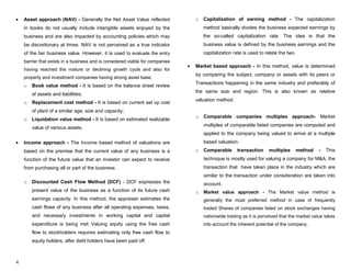 Business Valuation -Techniques and Applications | PDF