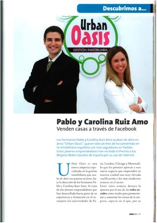 Articles on urban oasis - CAROLINA Y PABLO RUIZ - JEREZ CLASS 