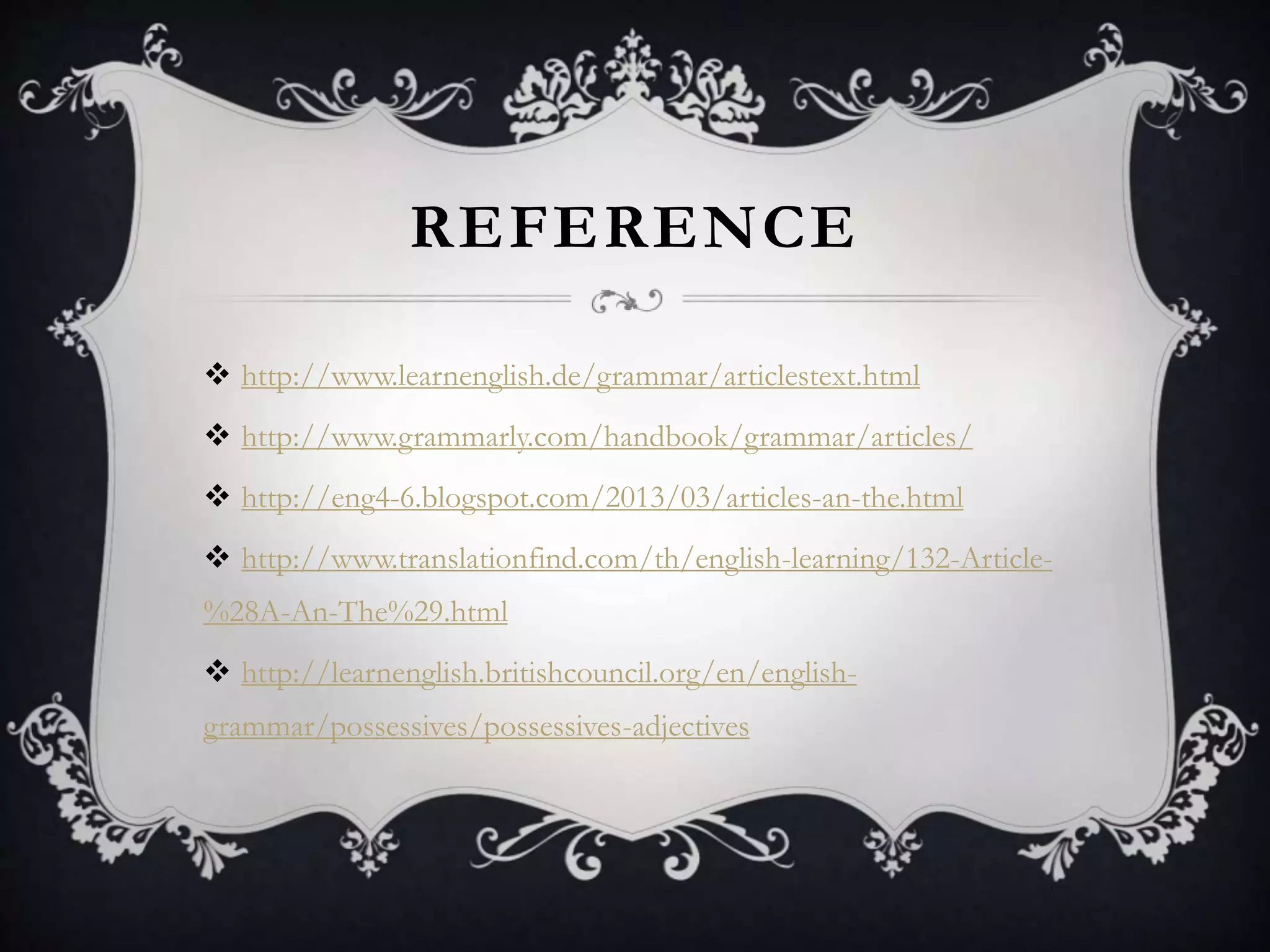 Articles possessives pptx