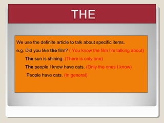 Articles & Quantifiers | PPT