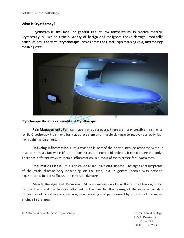 cryotherapy benefits treatment whole slideshare loss weight its wellness