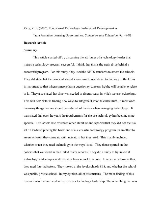 article summary