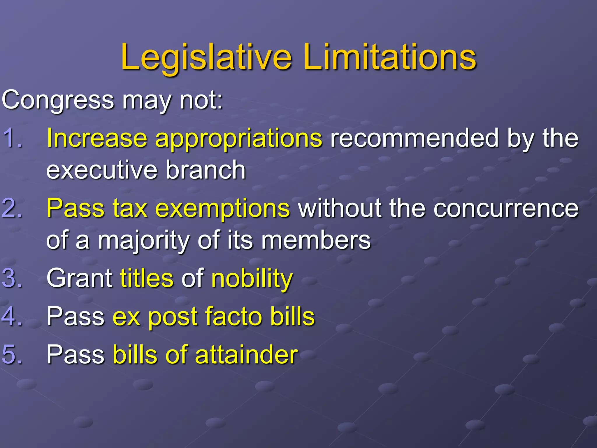 Article VI Legislative Department PPT Article Vi Legislative Department Ppt