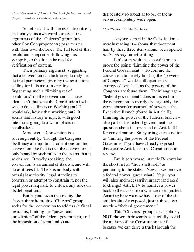 Managing an Article V Constitutional Convention The ConCon