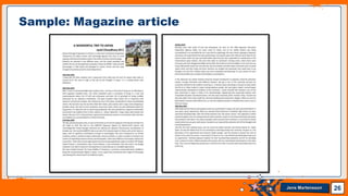 Jens Martensson 26
Sample: Magazine article
 