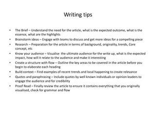 Article writing a step by step guide | PDF