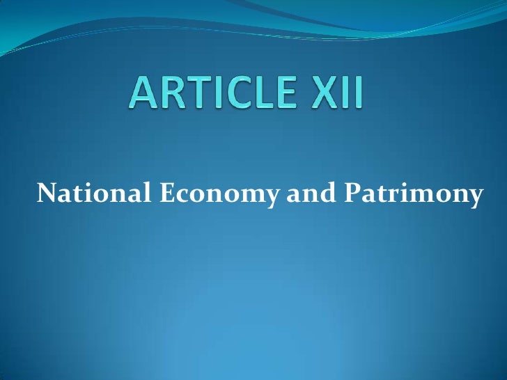 Article xii