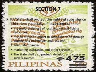 SECTION 4The Sate shall, by law, undertake an agrarian reform program founded on the right of farmers and regular farm workers, who are landless, to own directly