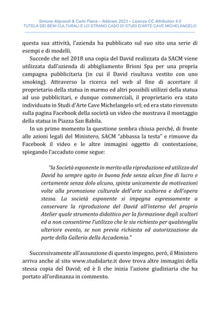 Tutela dei beni culturali e lo strano caso Studi d'Arte Cave Michelangelo (aprile 2022)