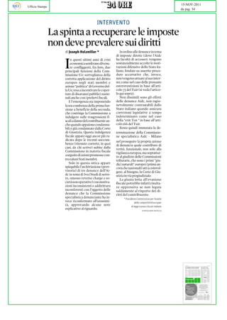 15-NOV-2011
Ufficio Stampa
                 da pag. 34
 