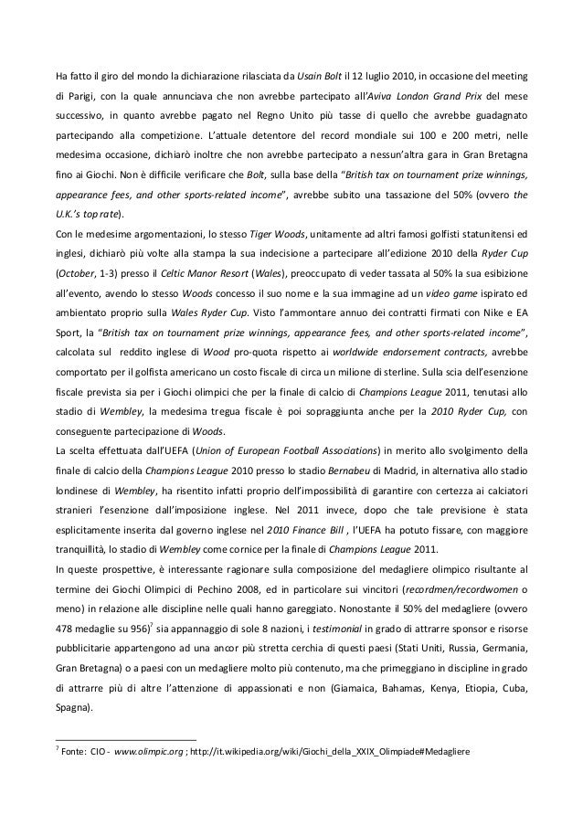 Londra 2012 Esclusi Dalla Tassazione Inglese I Prossimi Records Olim