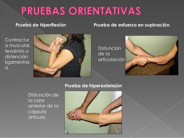 Articulacion del codo y pruebas funcionales