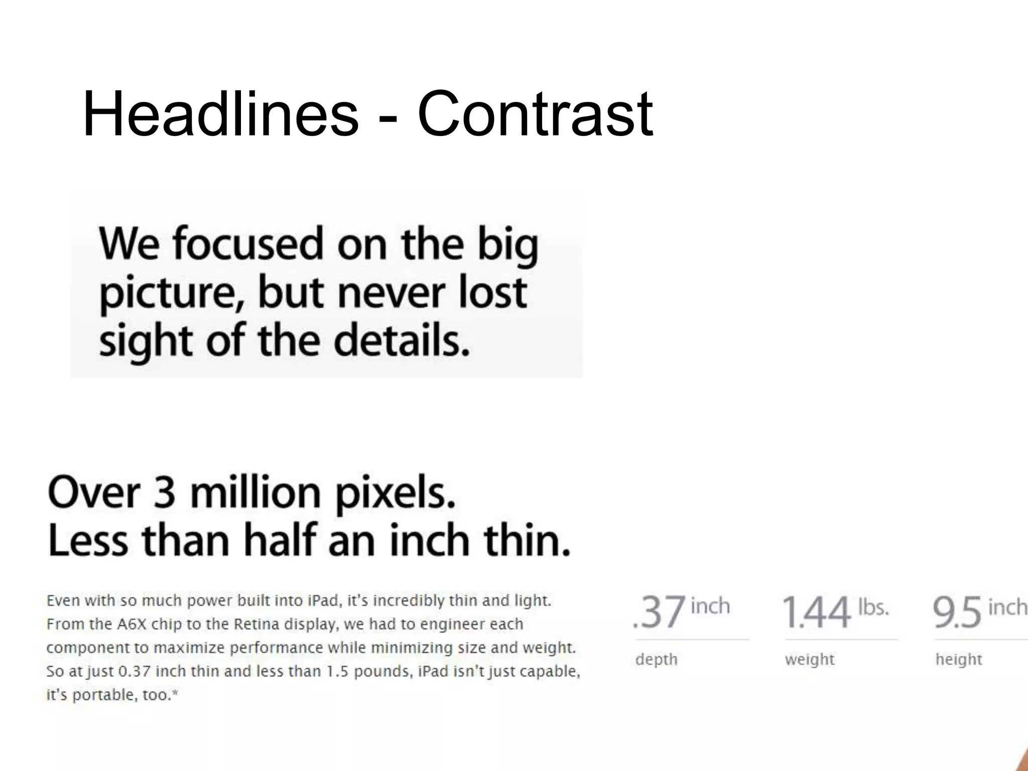 Headlines - Contrast
 