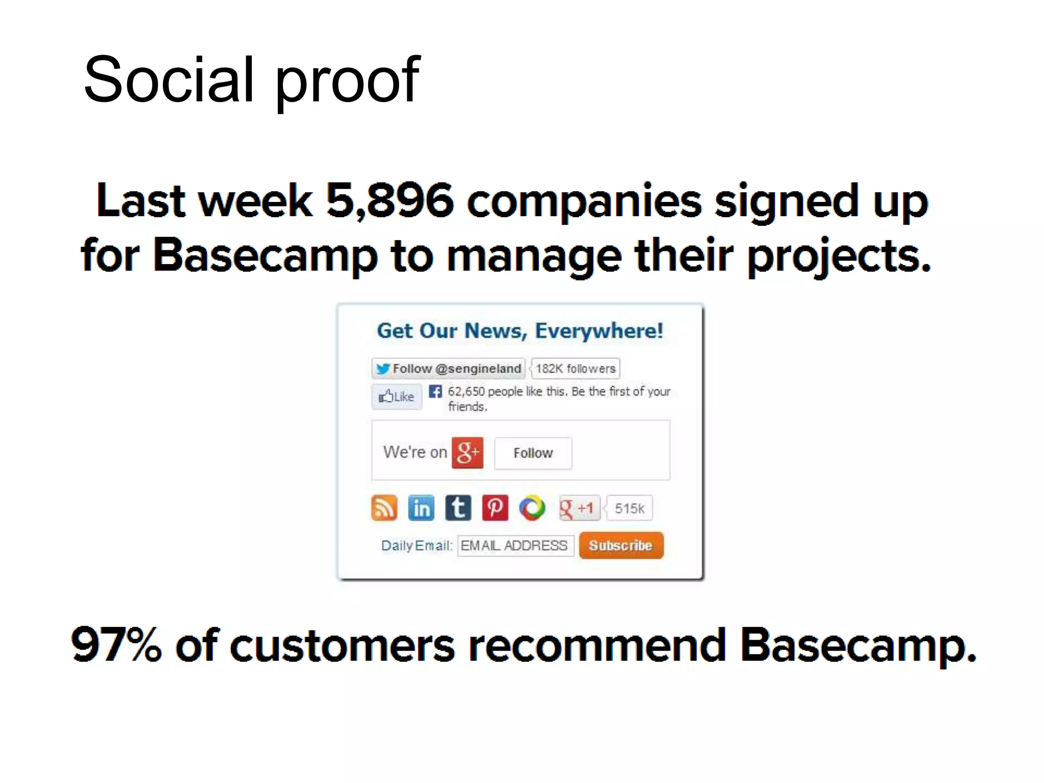 Social proof
 