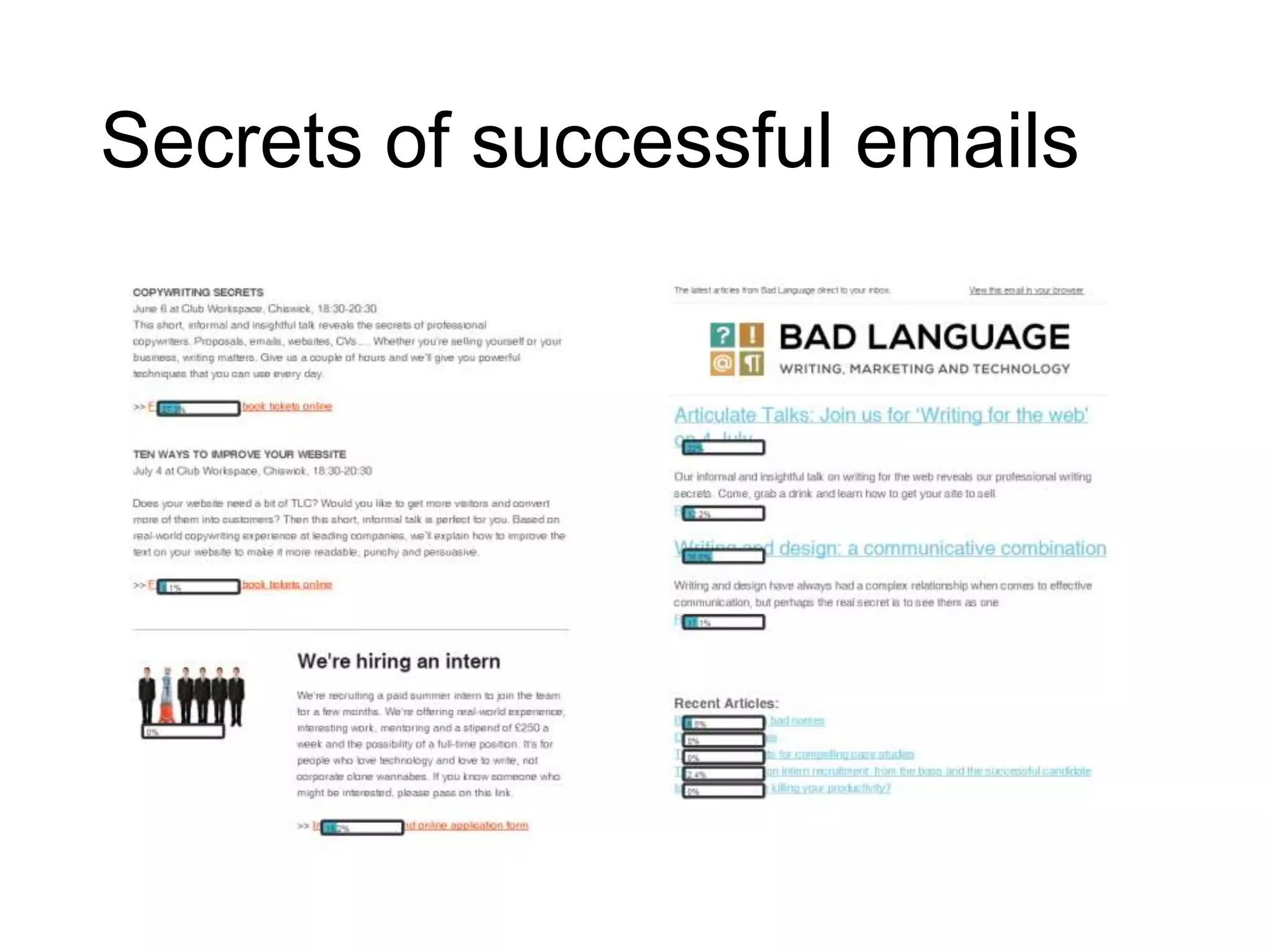 Secrets of successful emails
 