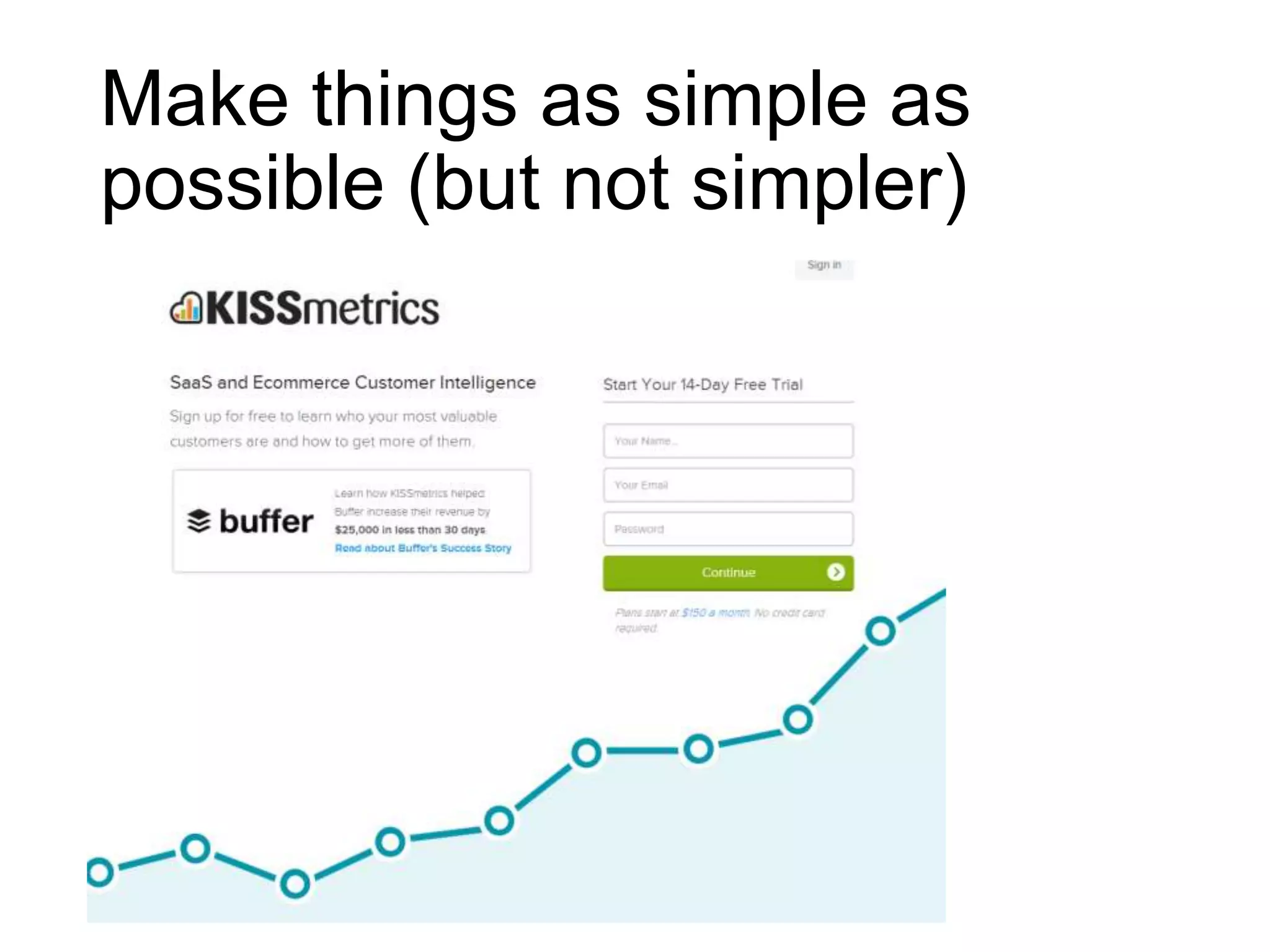 Make things as simple as
possible (but not simpler)
 